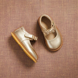 Toddler Bow Mary Jane | Gold Leather