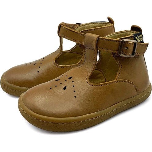 Lark T-Bar Barefoot Shoe, Tan