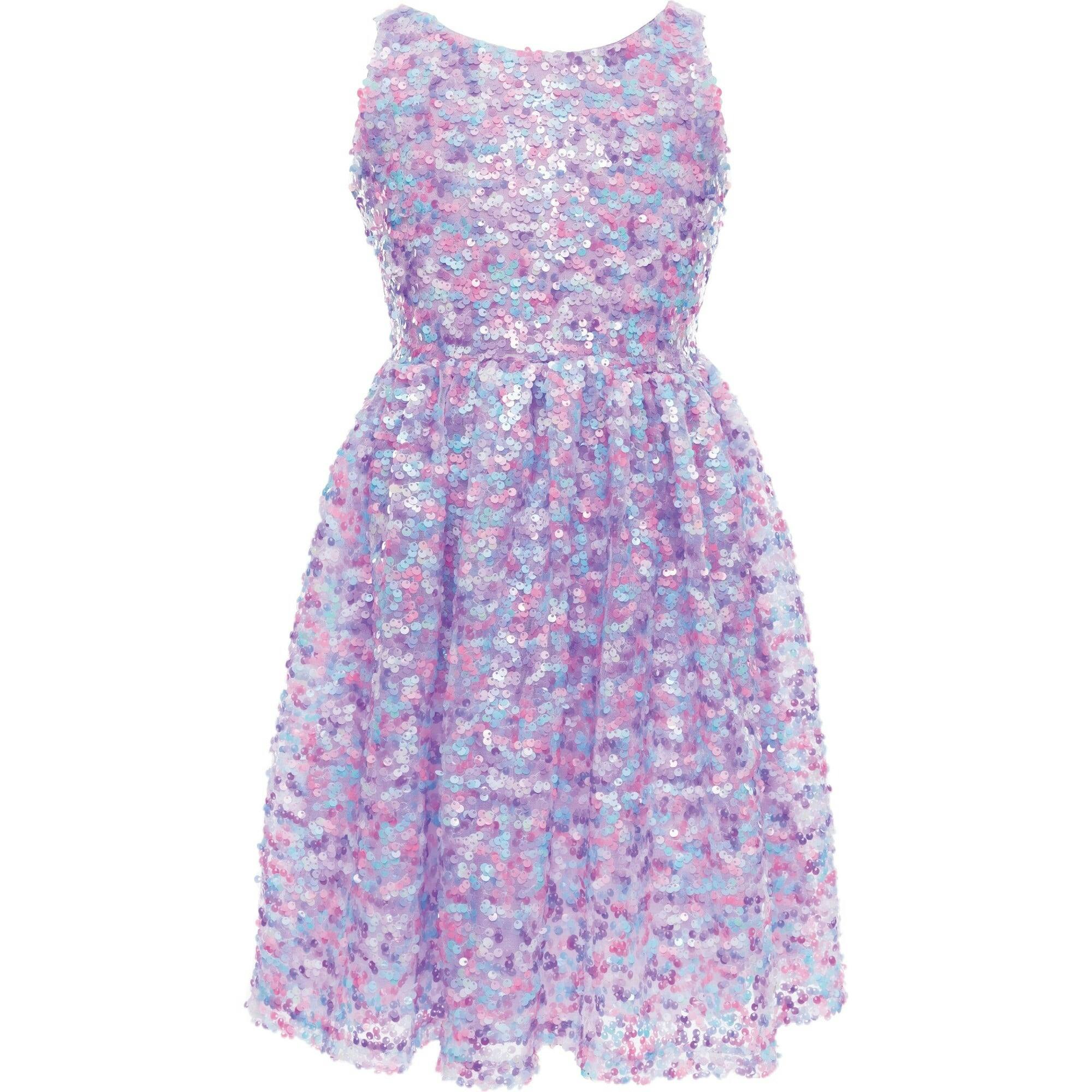 Purple Party Sequins Dress