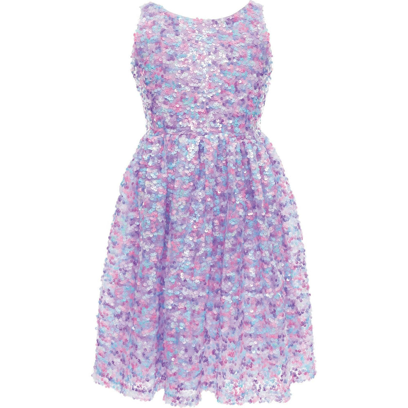 Purple Party Sequins Dress