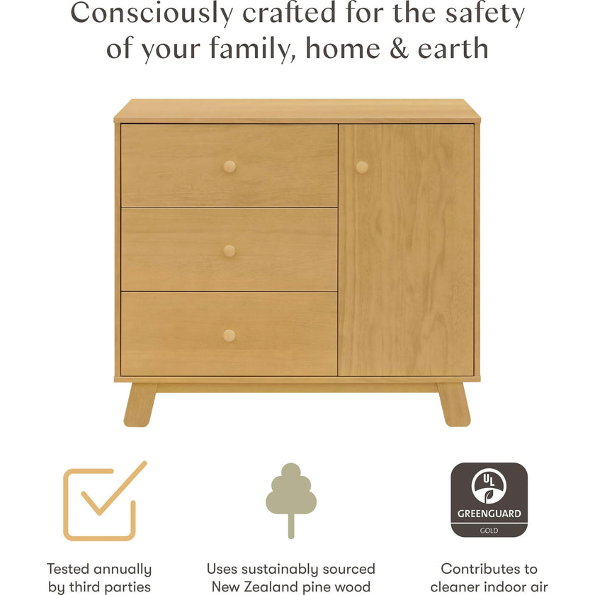 Hudson Modern 3-Drawer Compact Dresser (40")