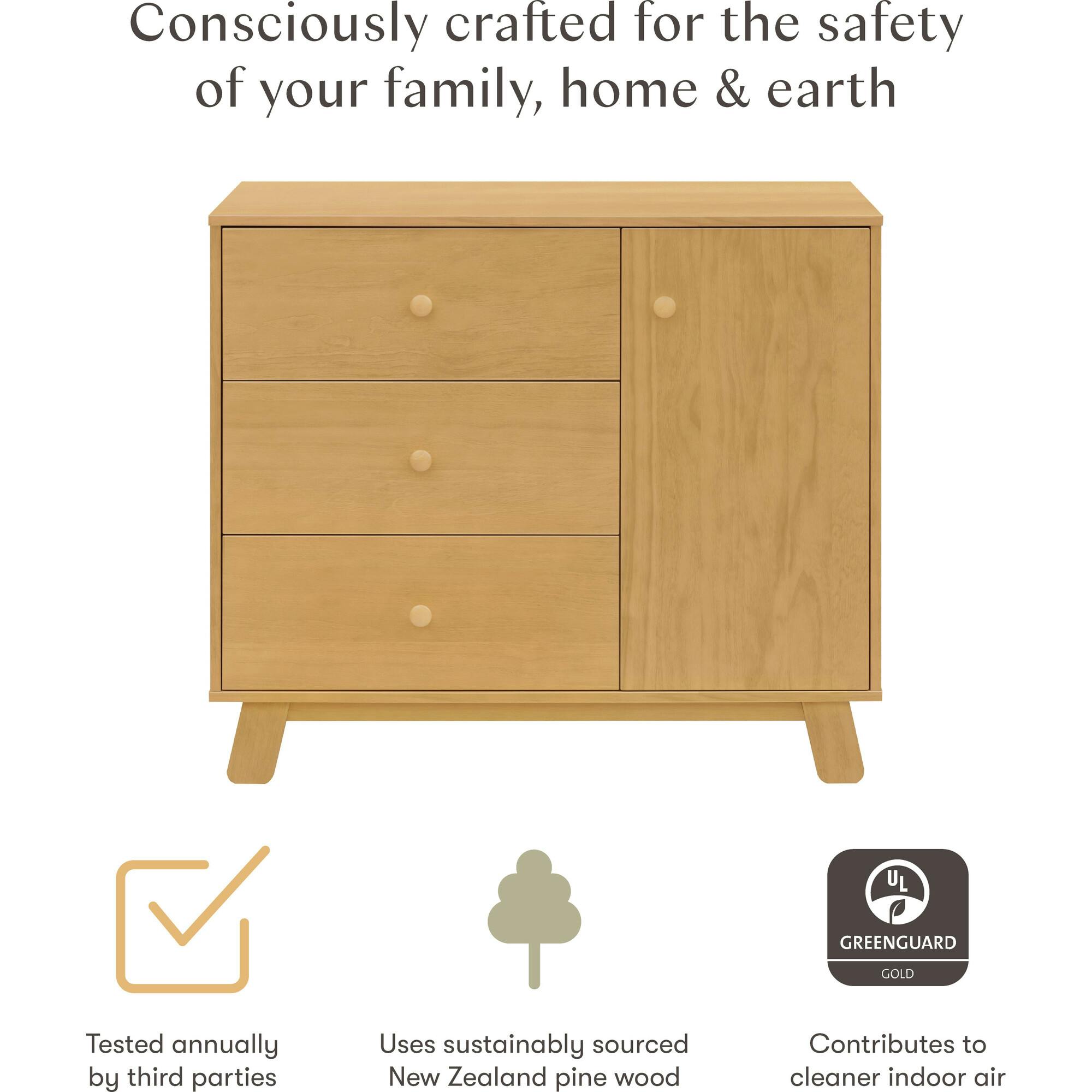 Hudson Modern 3-Drawer Compact Dresser (40