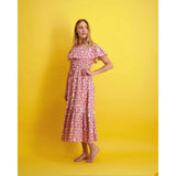 Benoite Off-Shoulder Citrus Maxi Dress