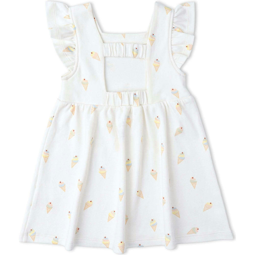 Organic Cutout Back Dress - Ice Cream