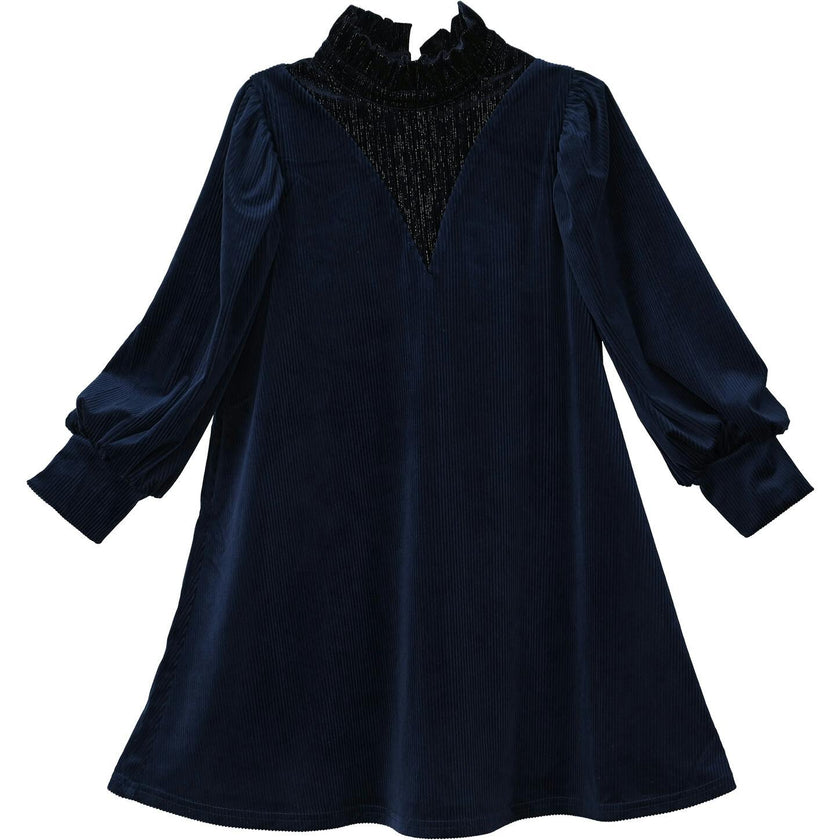 Mila dress (dark-blue velvet)