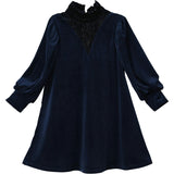 Mila dress (dark-blue velvet)