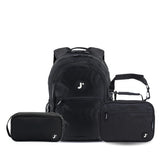 Cornelia Backpack with Lunch Bag and Pencil Case in Black