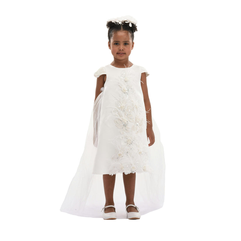White Solana Floral Overlay Dress