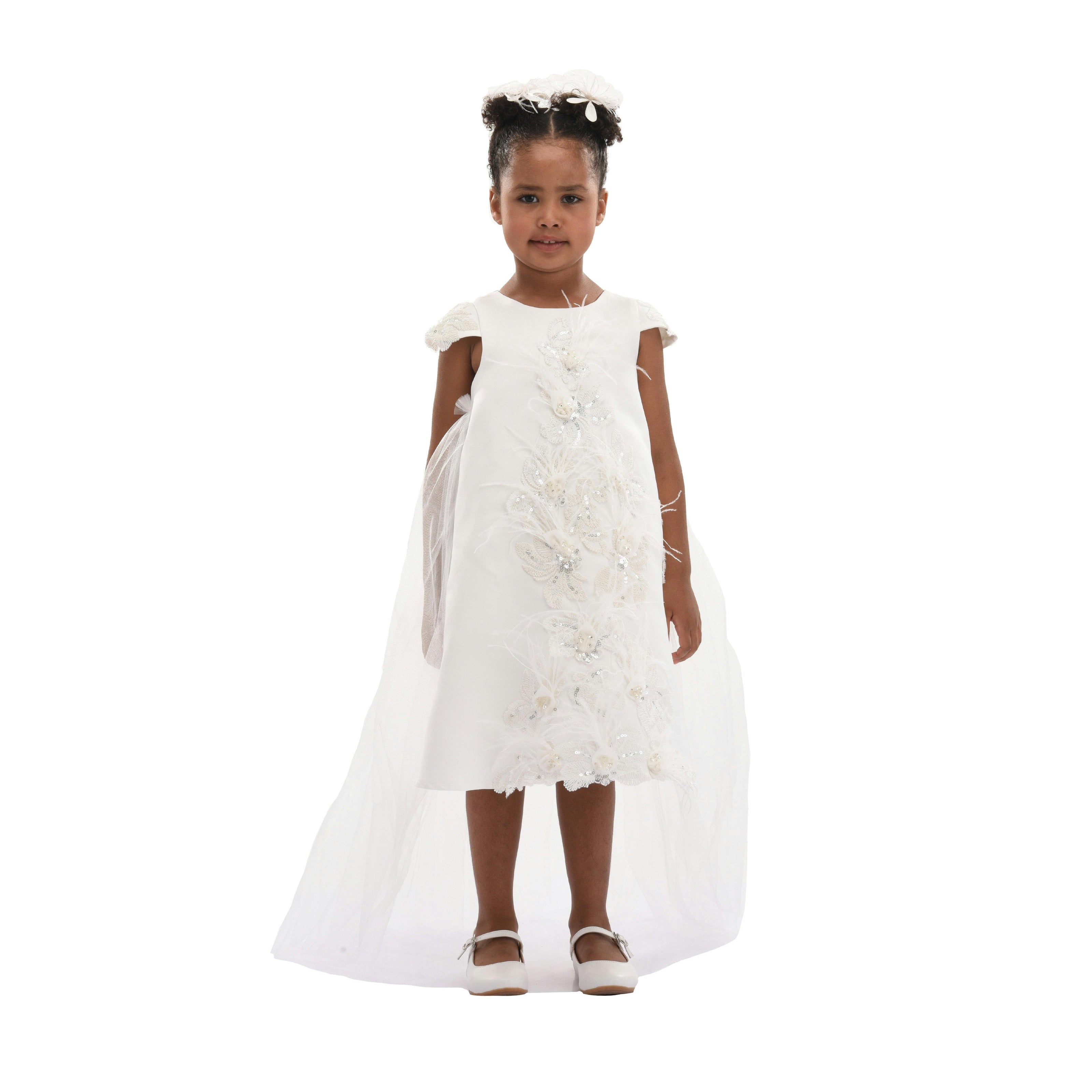 White Solana Floral Overlay Dress
