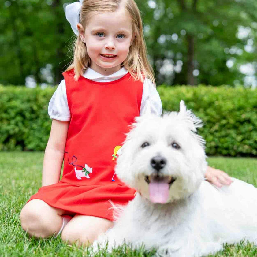 Pique Knit Jumper With Girl Walking