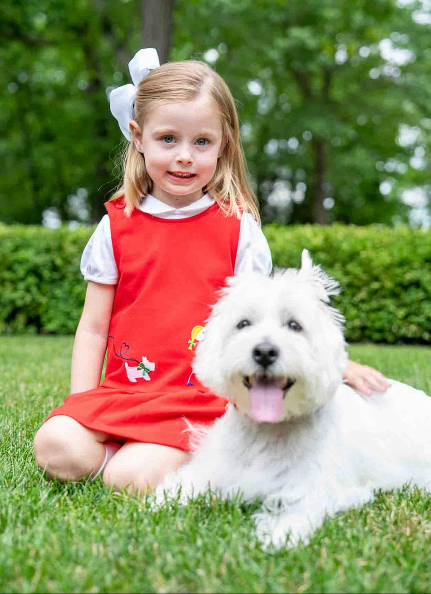 Pique Knit Jumper With Girl Walking