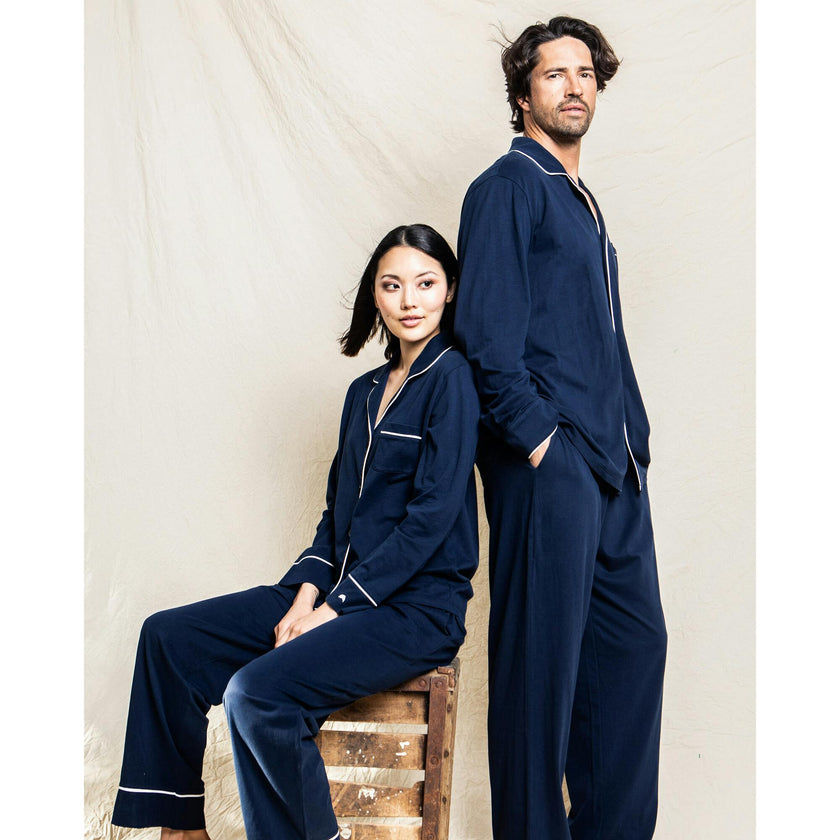 Men's Pima Pajama Set in Navy