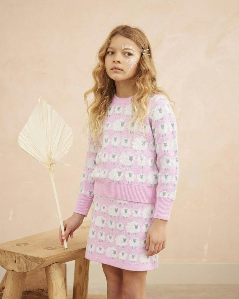 Little Bo Peep Pencil Skirt | Bubble Gum
