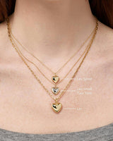 Gold Heart Necklace - Lev Small