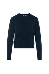 Cropped Bow Cardigan