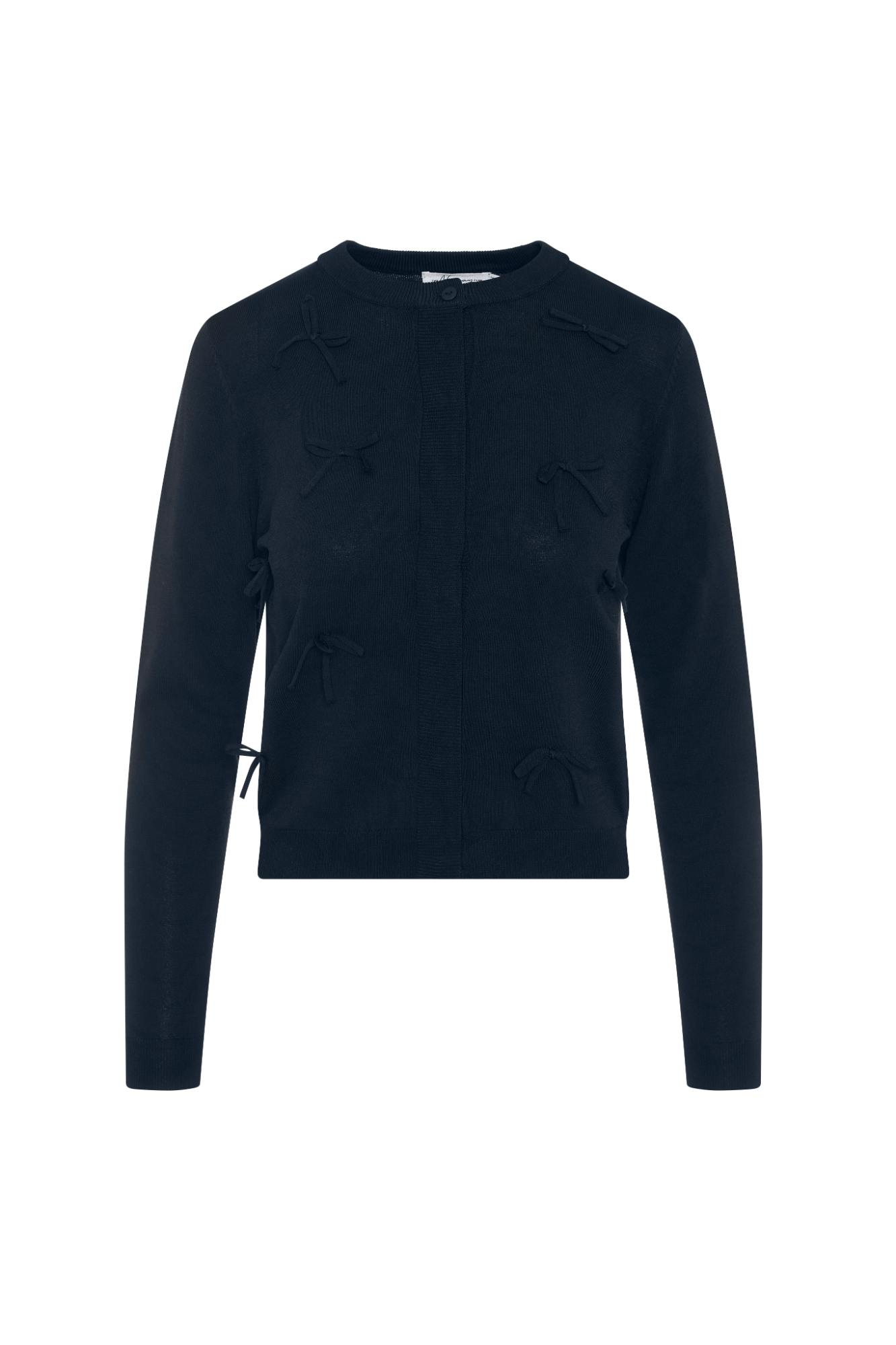 Cropped Bow Cardigan