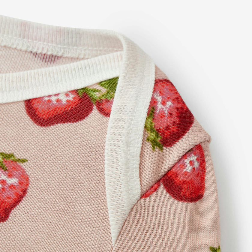 Strawberry Organic Cotton Long Sleeve One Piece