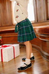 Mini Addison Skort in Emerald Plaid
