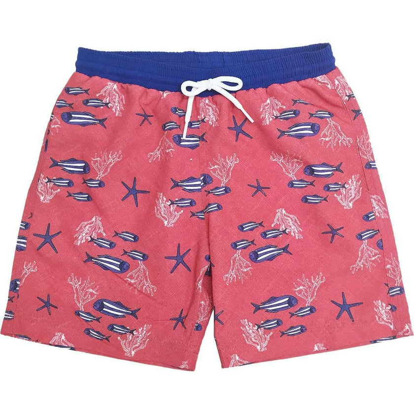 Kids' Underwater Life Quick-Dry Swim Trunks