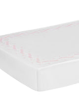 Embroidered Crib Sheet - Blush