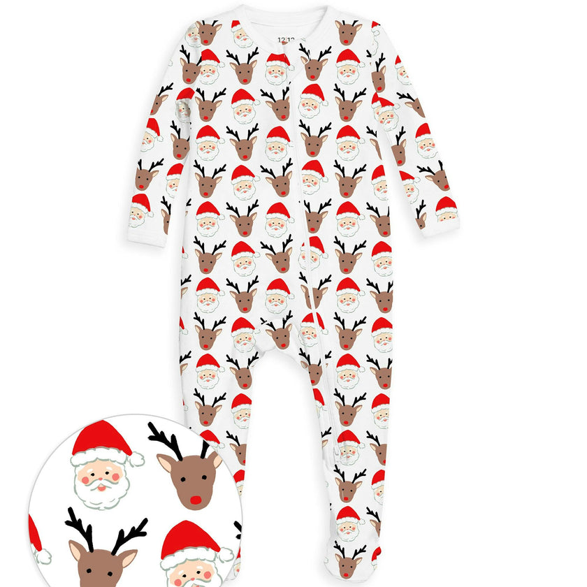 The Organic Zipper Footie [Santas Squad]
