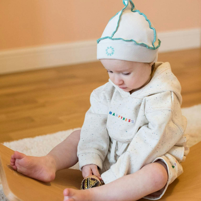 children's cotton hat - creamy avocado