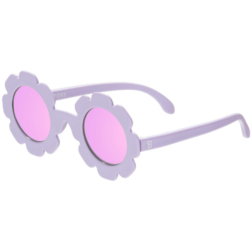 Polarized Flower: Lavender Mirrored Lens