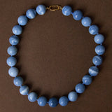 Jumbo Blue Opal Knotted Gemstone Necklace