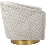 Clara Quilted Swivel Tub Chair