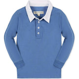 Organic Long Sleeve Rugby Shirt, Blue