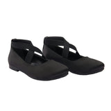 Black Satin Ballerina Flats