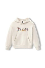 Hoodie in Mickey and Friends on Ecru