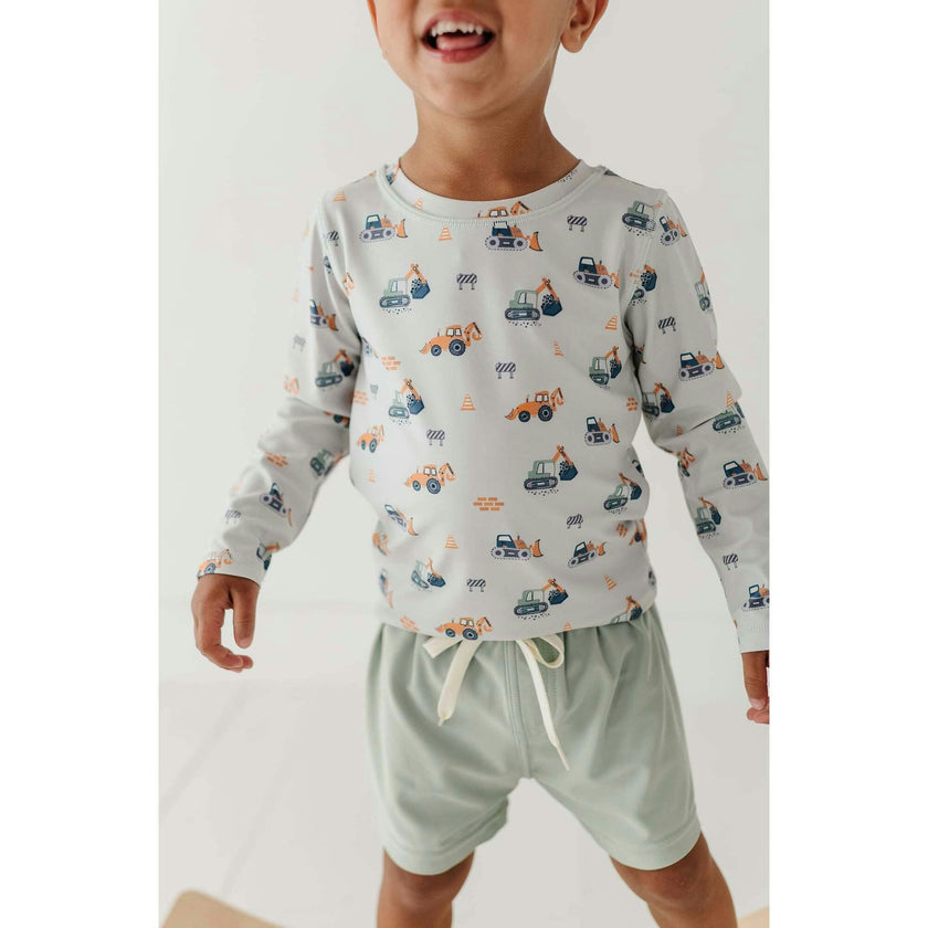 Boy's Long Sleeve Rash Guard Swim Shirt