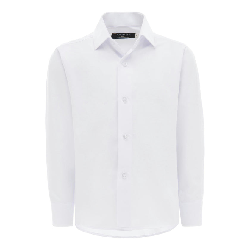 White Solid Dress Shirt