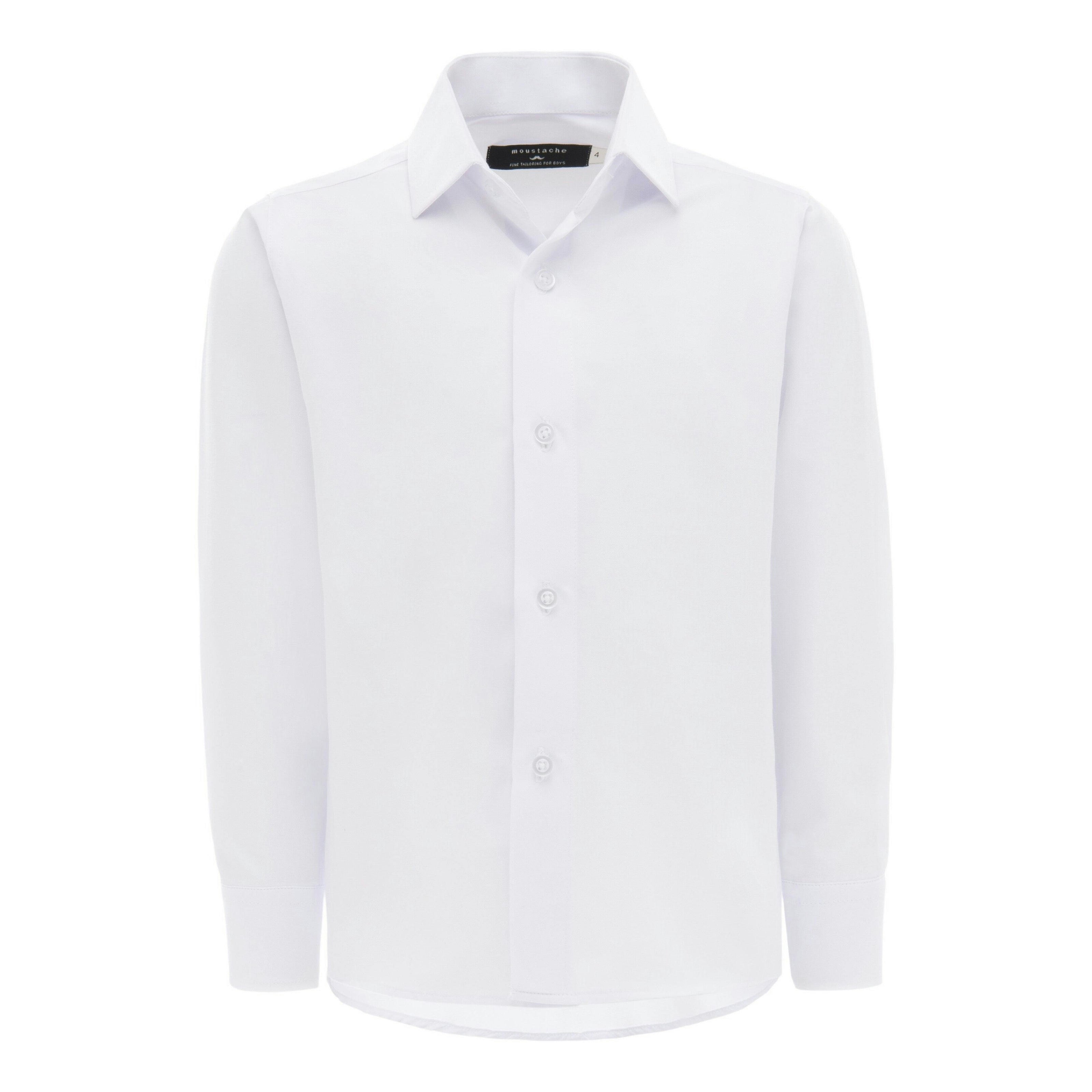 White Solid Dress Shirt