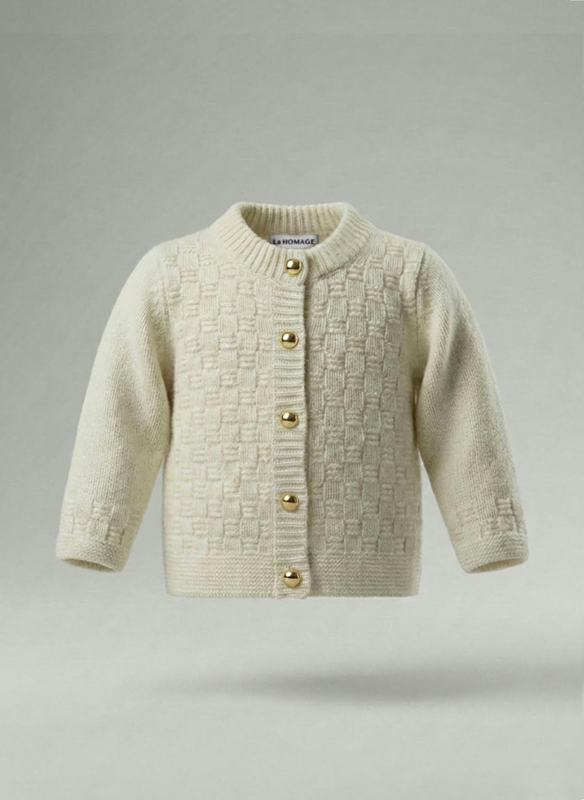 The Aspen Cashmere Baby Cardigan | Cream