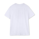 White Regular-fit T-shirt in Cotton with Red Logo