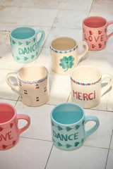 Ceramic Mug with Hand Painted Cherries - 14.2 oz