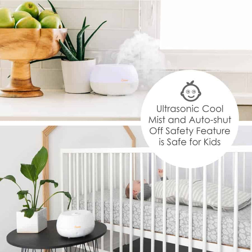 Crane .2 Gallon Compact Humidifier For Nursery (White)