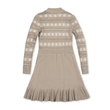 Organic Mock Neck Flounce Sweater Dress