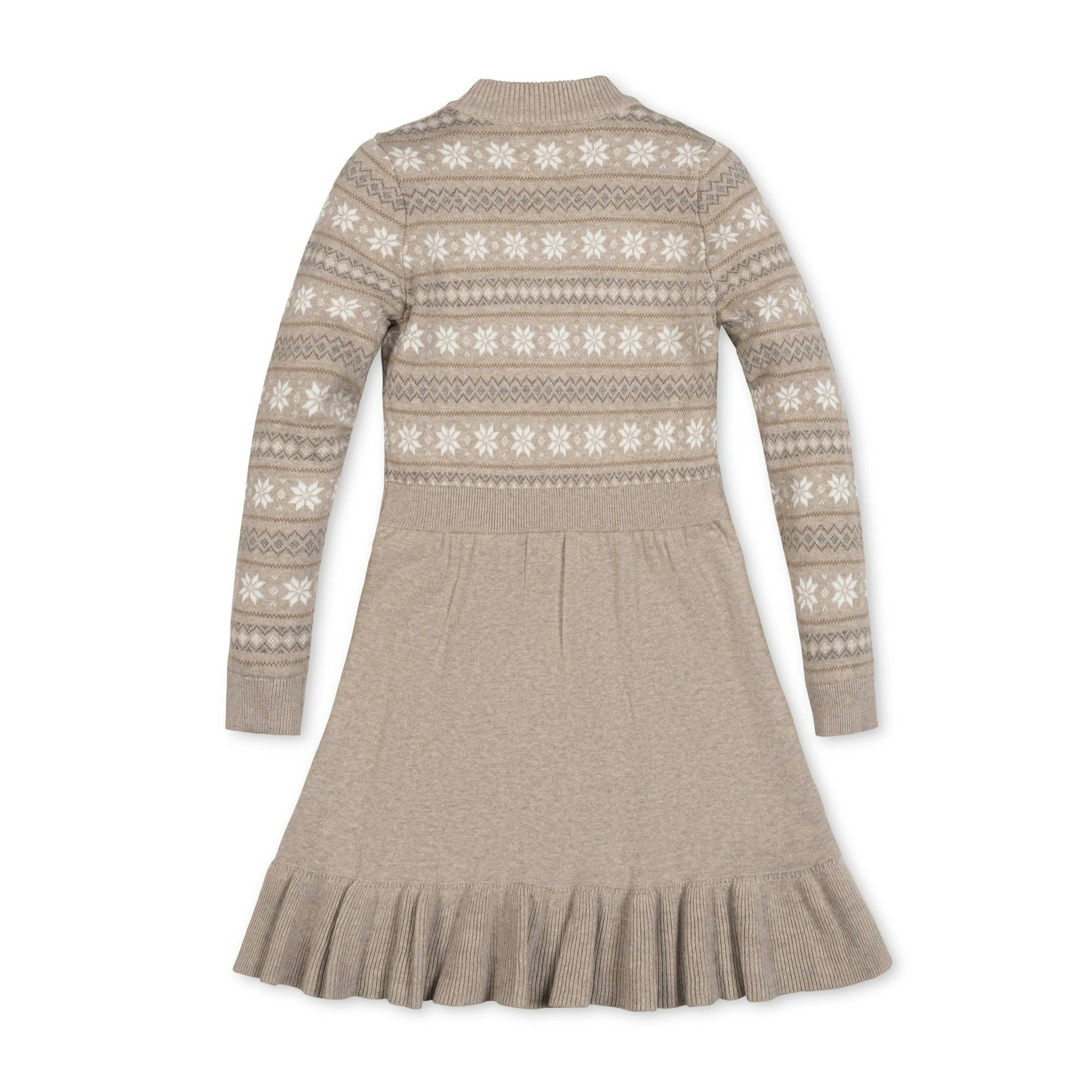 Organic Mock Neck Flounce Sweater Dress