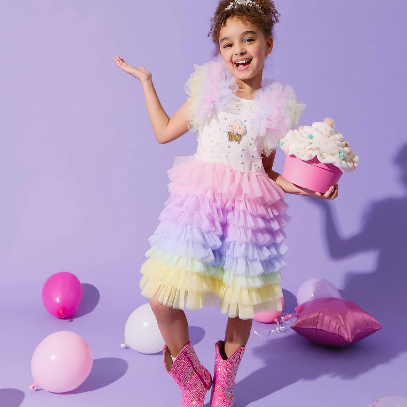 Cupcake Pearl Tulle Dress
