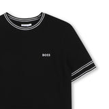 Black Contrast Trim T-Shirt