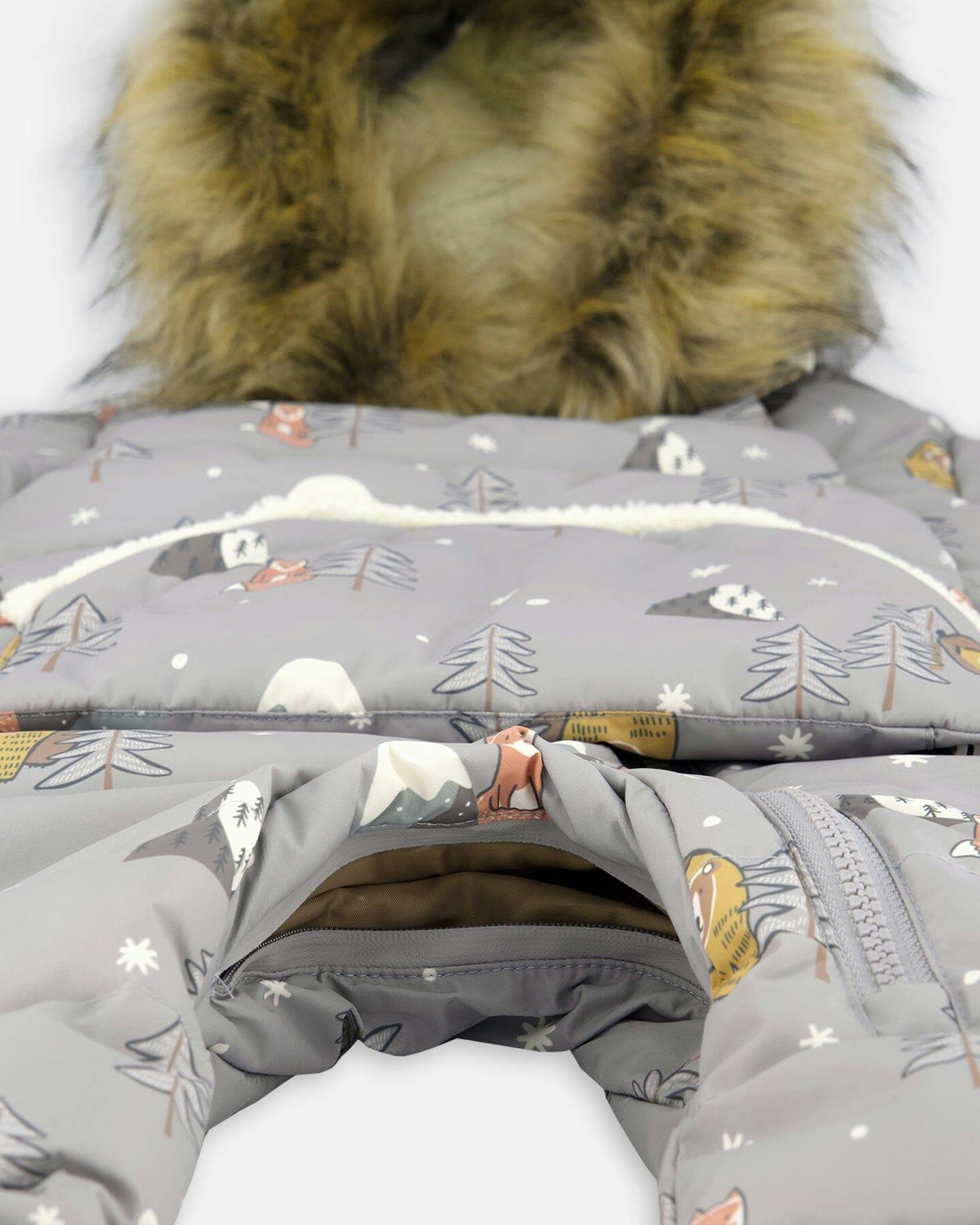 One-Piece Baby Snug Snowsuit Designed for Car Seat