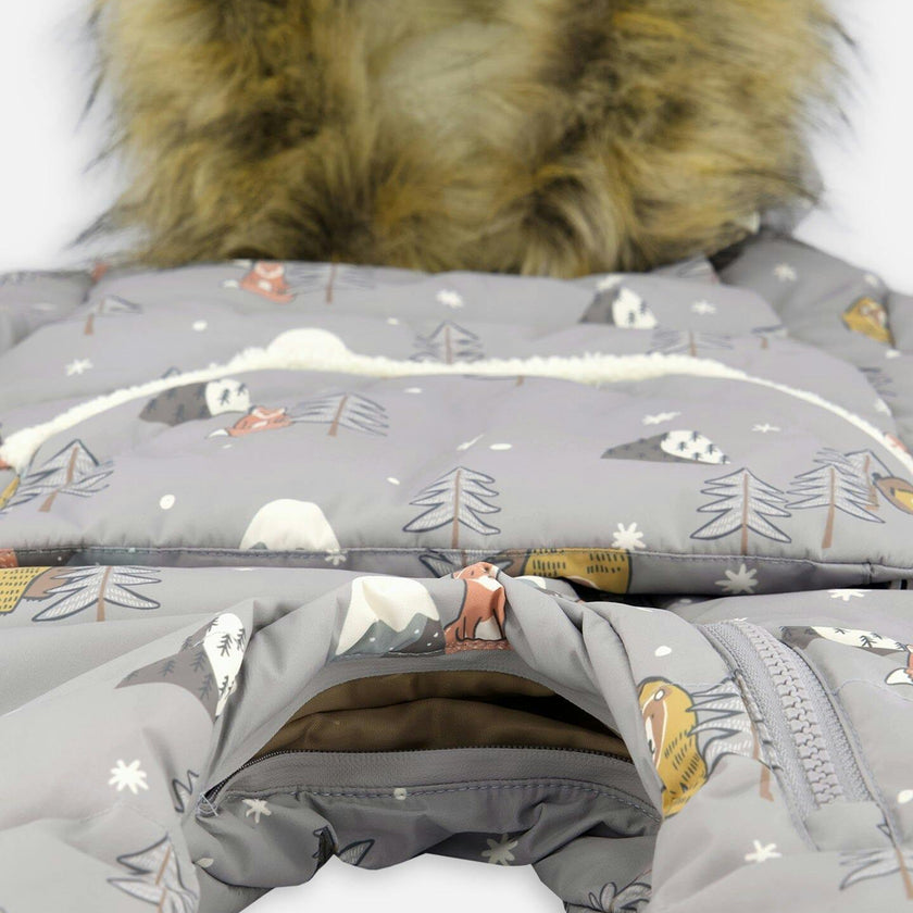 One-Piece Baby Snug Snowsuit Designed for Car Seat