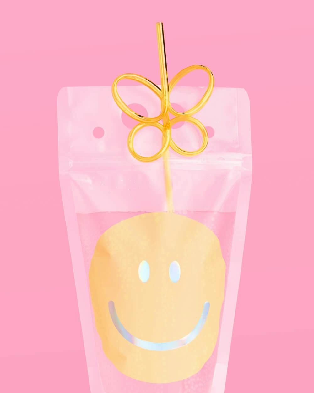 Smiley Sippers - 16 pouches + straws