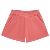 women's sailor red french terry shorts