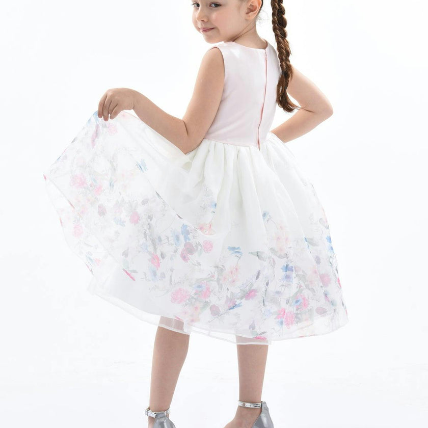 Pink Mabel Floral Garden Organza Dress