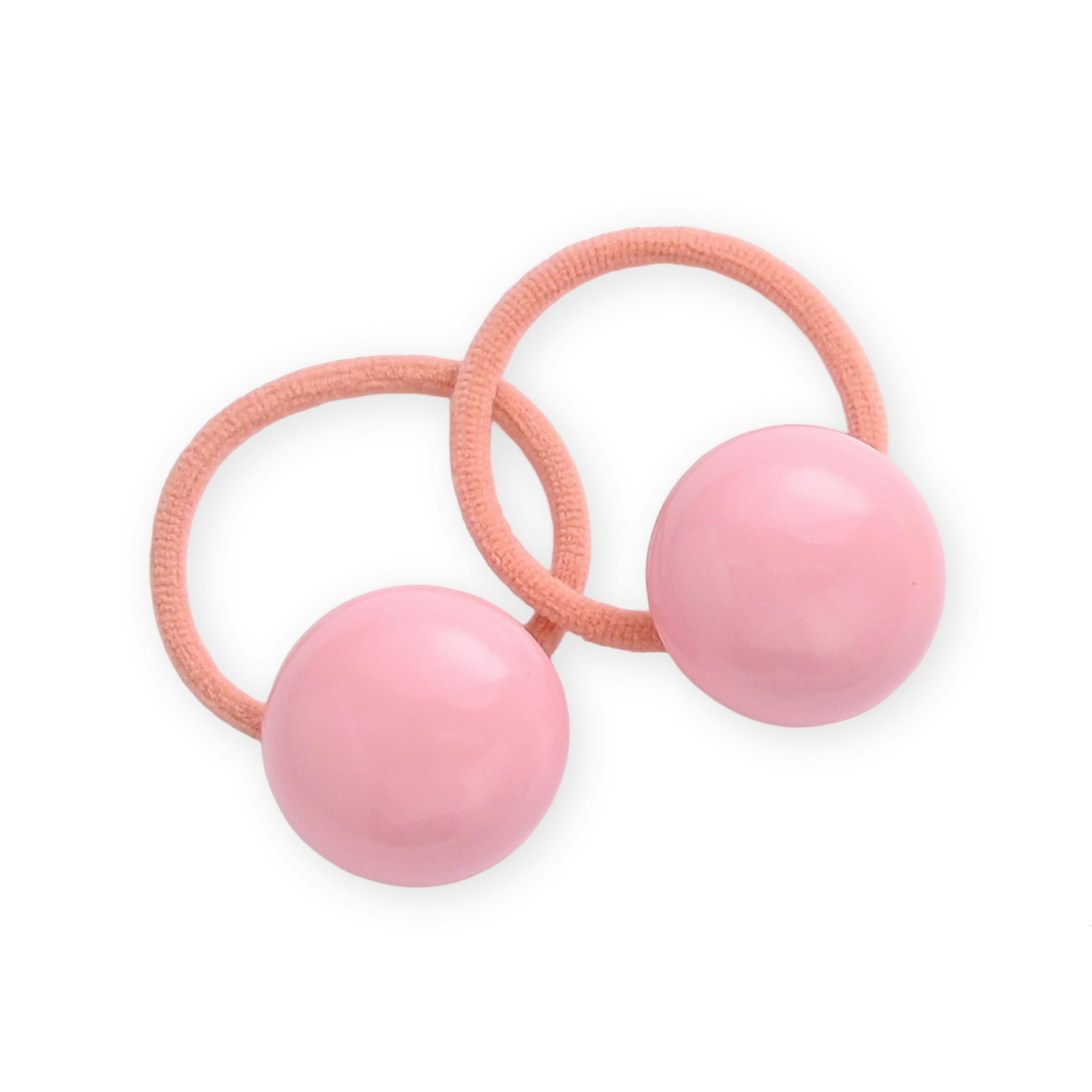 Button & Flower Hair Tie Set