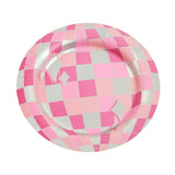 Packed Party Disco Ball Pink Paper Plates (set of 8)